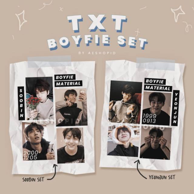 (TX-001) Sticker case hp TXT aesthetic boyfie pack set tumblr stiker kpop yeonjun soobin taehyun beomgyu