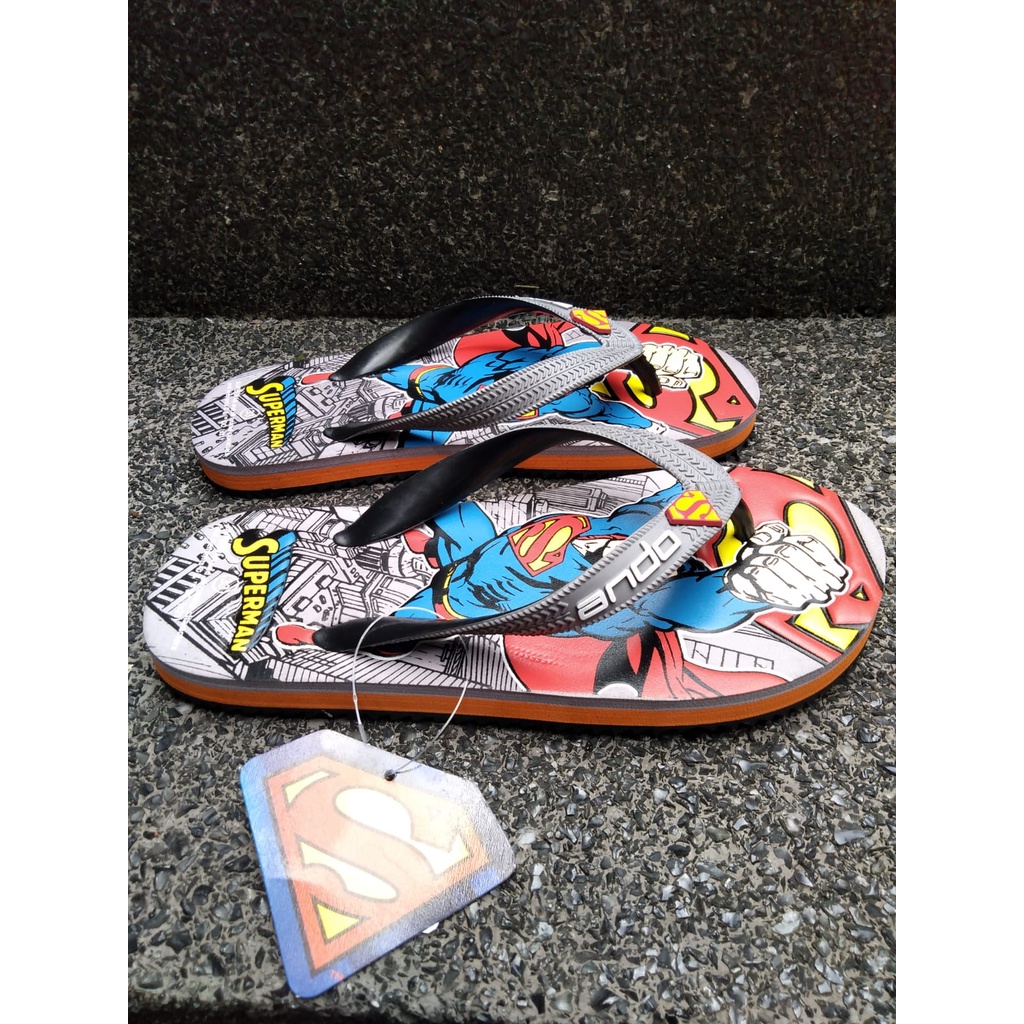 SANDAL JEPIT ANAK SD SMP MERK ANDO KARAKTER SUPERMAN  SPM 103 33-37