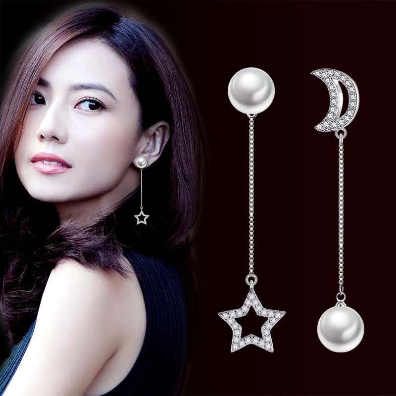 Anting Perak 925 Wanita Bulan Perhiasan Fashion EH00029