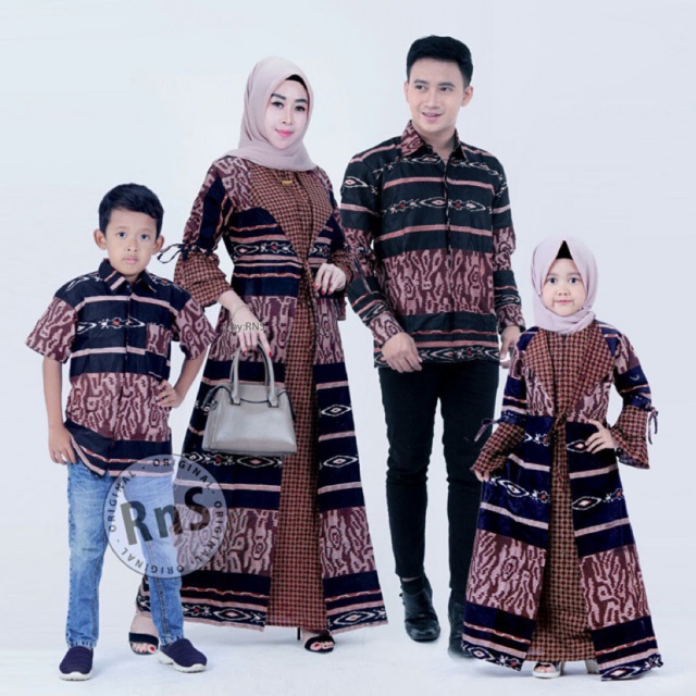  Batik  Couple  keluarga sania ruffle ori ndoro jowi dnt 