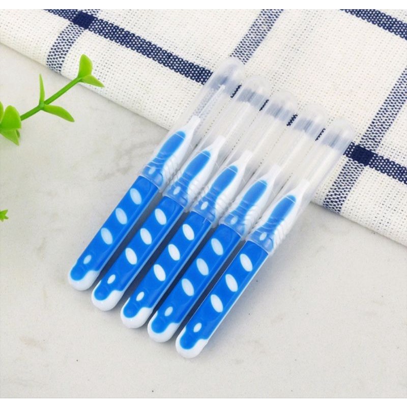 Interdental Brush Sikat Sela Gigi Behel Ortho isi 10pcs (Kode Brush Biru 10pcs)