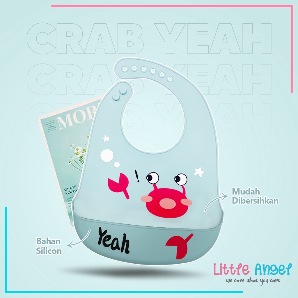 Celemek Makan Bayi BABY BIB SLABER Karet Anak Baby Burb Apron Silicon Bibs Waterproof Murah COD