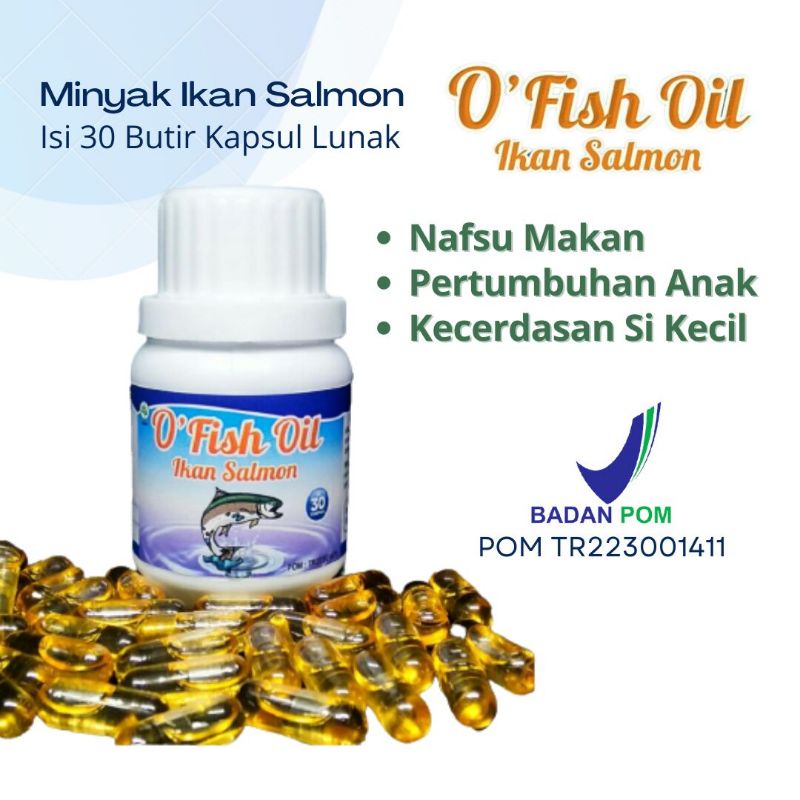 (COD) Minyak ikan salmon O fish Oil / Penambah Nafsu Makan Anak/ Vitamin Minyak ikan