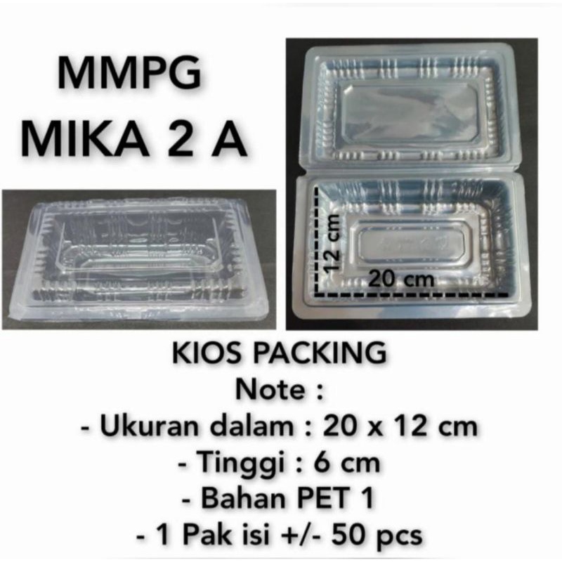 Mika Plastik MMPG 2A 50pcs | Mika Kue Makanan Ukuran 2A 50pcs