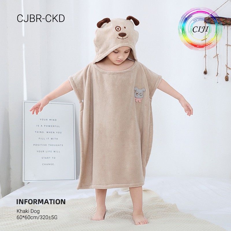 CJBR-C TINO TINO Handuk Mandi Anak Dengan Model Mantel dan Motif Kartun