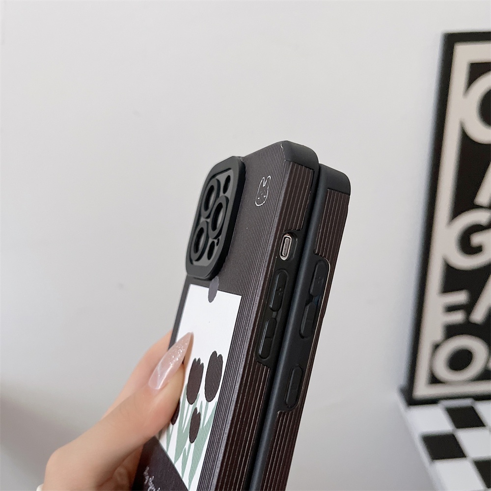 Soft Case Bahan Kulit Motif Bunga Tulip Tahan Banting Untuk Redmi Note 11 Pro Redmi 10C 10A 9C 9T 9A Note 10S Note 9 Note8 Poco X3 GT X3 NFC M3 Note 5 Pro