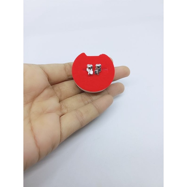 anting giwang love kunci + ulir/ giwang perak asli silver925 lapis emas/ giwang fashion impor