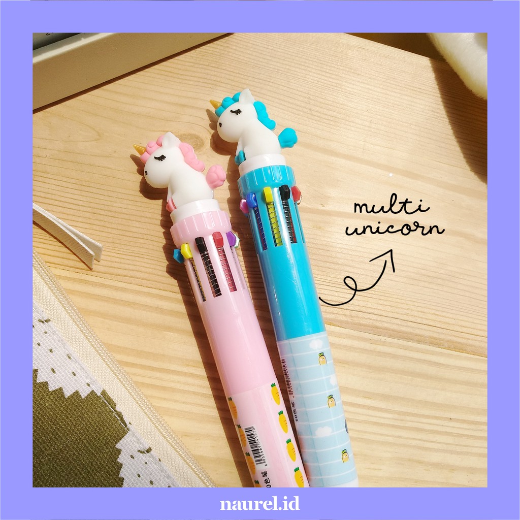 

[Naurel.id] Pulpen Karakter 10 Warna Unicorn Sitting Kuda Poni Duduk