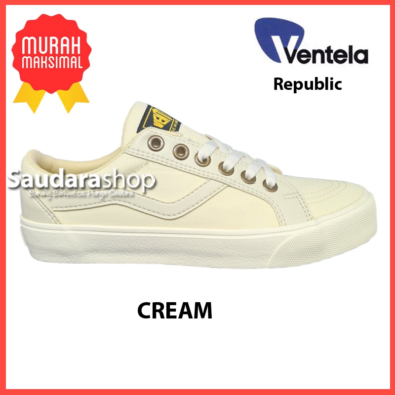 Ventela Republic Cream LC / Sepatu Ventela Republic Cream Low