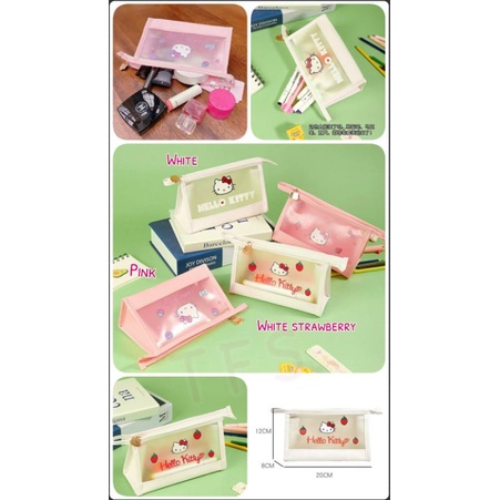 

KOTAK TEMPAT PENSIL / POUCH KOSMETIK COSMETIC HELLO KITTY WATERPROOF ORI