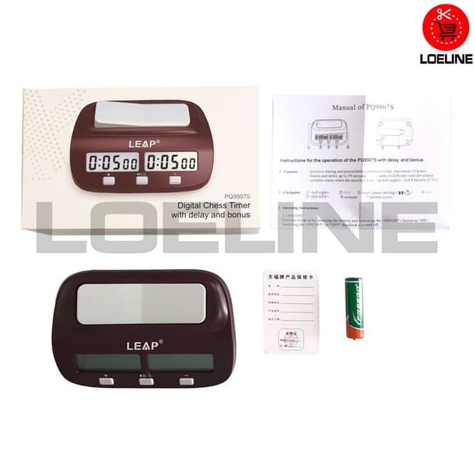 .........] Jam Catur LEAP Digital Chess Clock Count Timer PQ9907S Murah Original