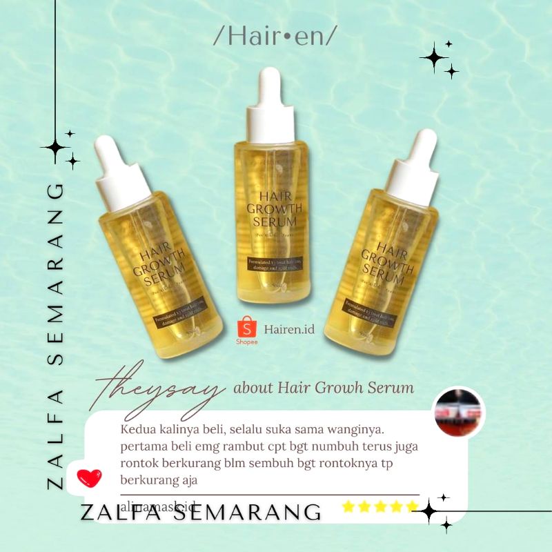 Hairen Hair growth serum pencegah rambutrontok FREE BONUS