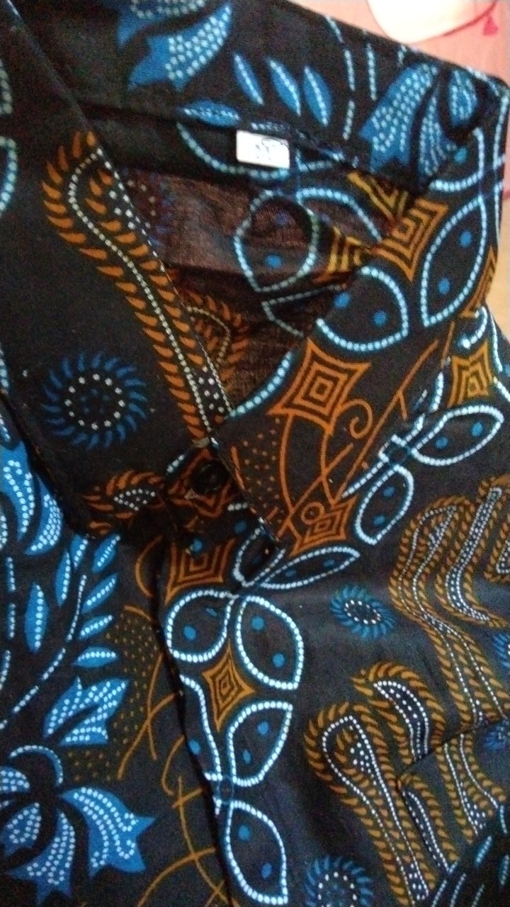 Kemeja Batik Pria Motif Seno Biru