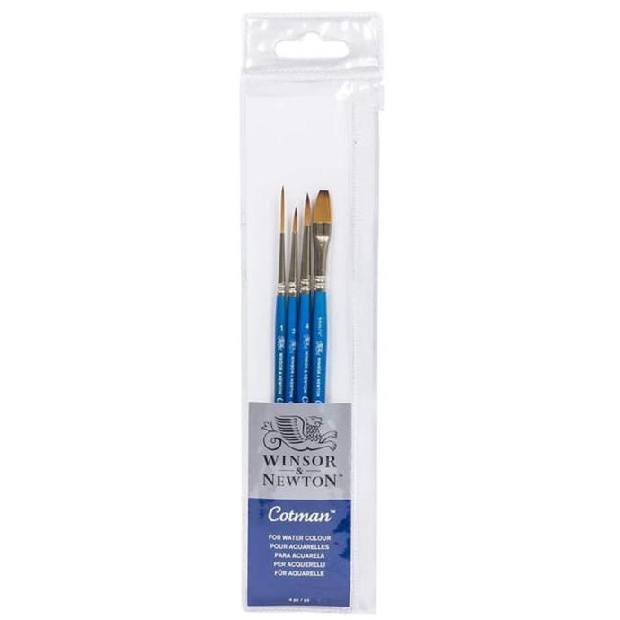 

WINSOR&NEWTON COTMAN WATERCOLOR BRUSH 4 SET. KUAS CAT AIR.