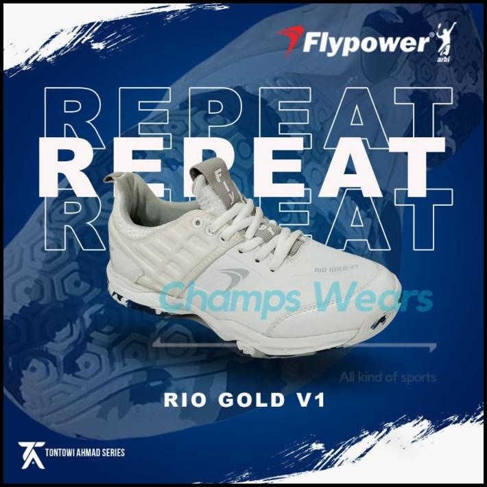 Sepatu Flypower Rio Gold V1 / Flypower / Sepatu Badminton / Rio Gold