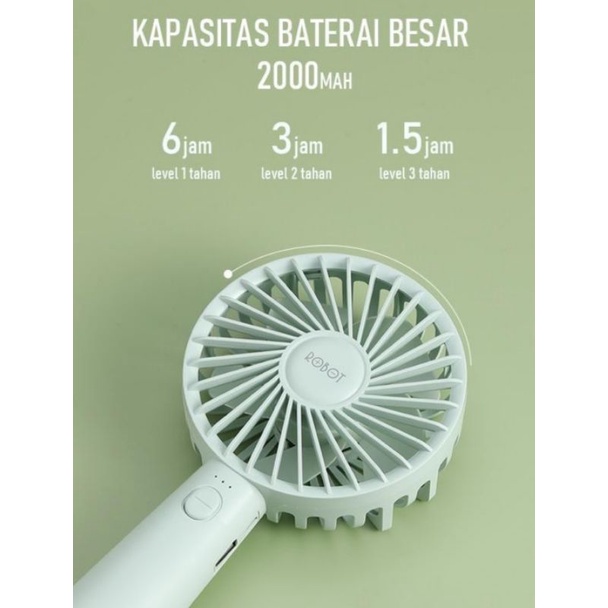 Robot RT-BFS1 Mini Fan Portable Emergency - Kipas Mini Robot RT BFS1 Original