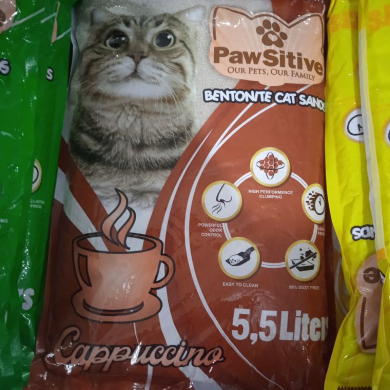 Pawsitive 5,5 liter Pasir Kucing Pasir Wangi dan Gumpal / Cat litter