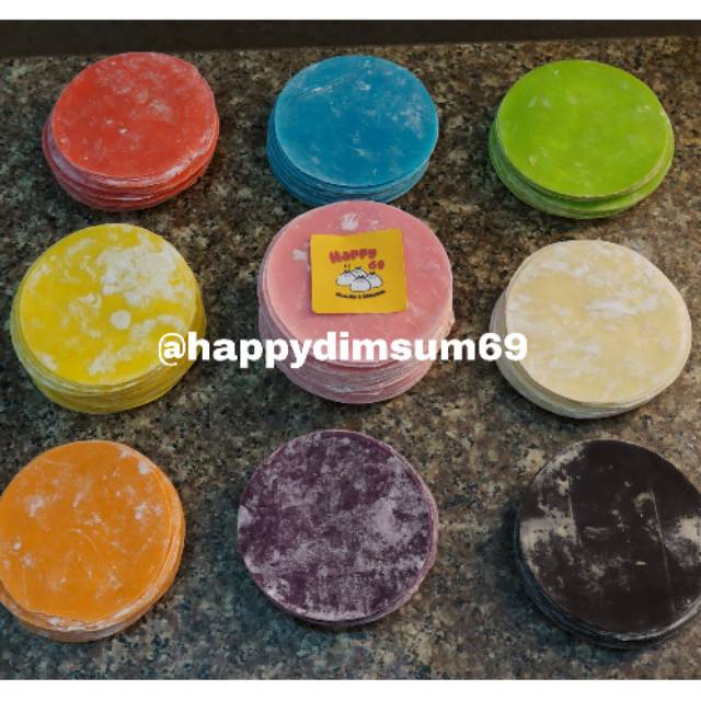 

Kulit Dimsum Pelangi Mix 8 warna D7 cm