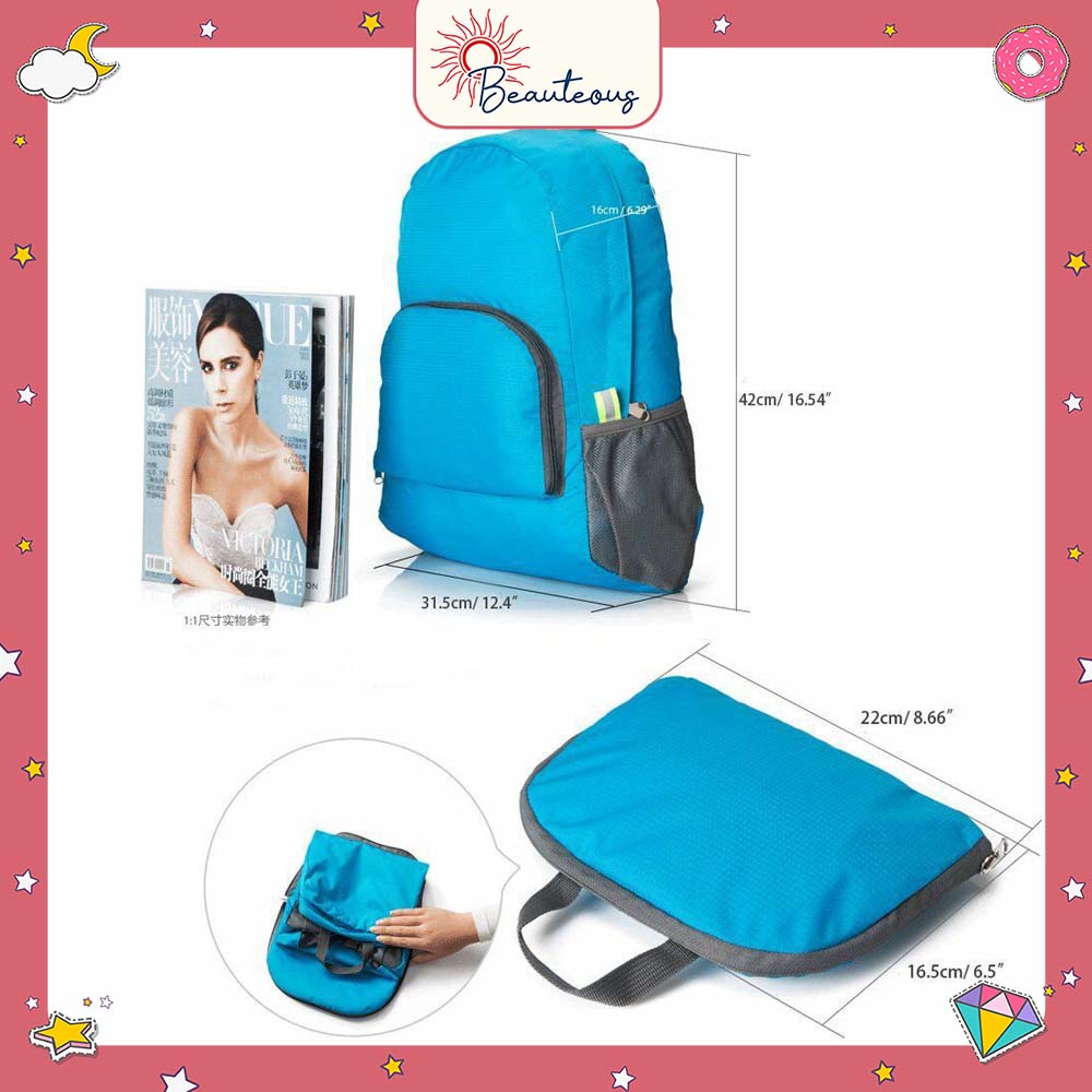 Tas Ransel Lipat Backpack Travel Bag Foldable Waterproof Tas Punggung