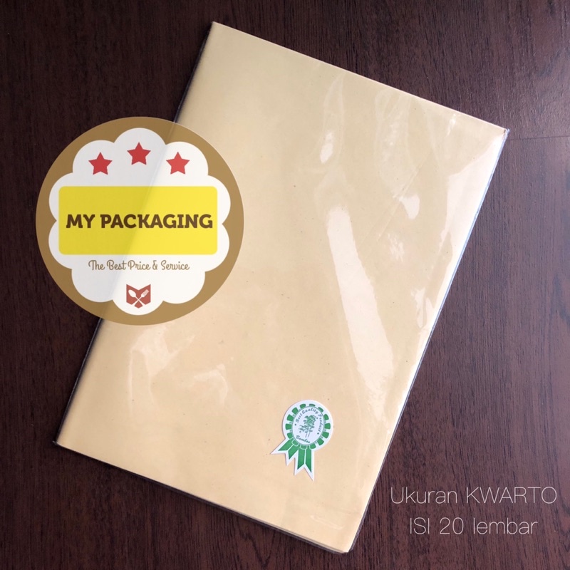 Sampul coklat buku / Sampul Kraf Quarto 20lembar
