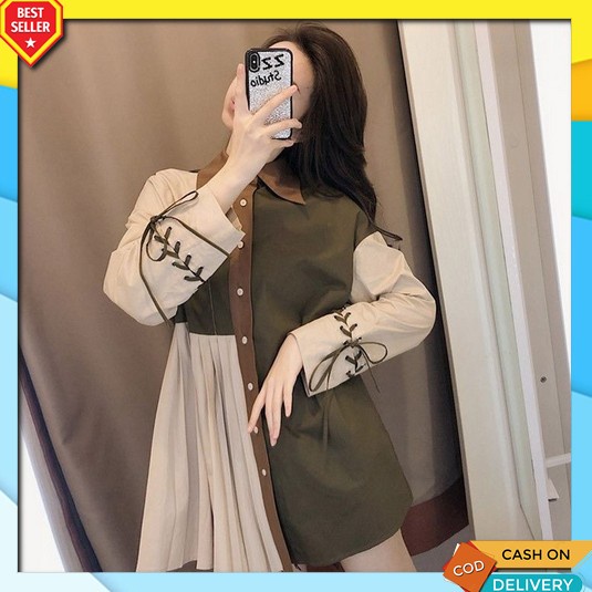 Zaza_Fashion Baju Atasan Wanita Terbaru 2022  Real Pict / Blouse [Fitri]Kemeja Wanita Lengan