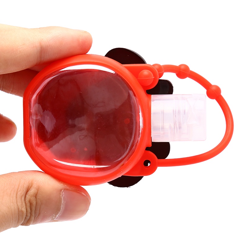 {LUCKID}30ml Funny Cute Carton Hand Sanitizer Shower Lotion Holder Empty Round Bottle