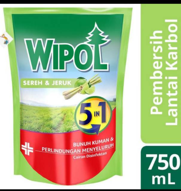 WIPOL KARBOL CEMARA 750Ml.