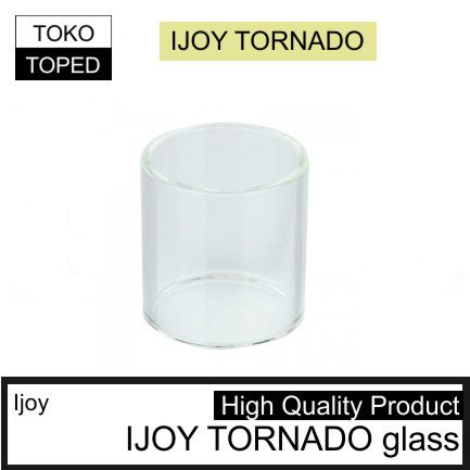 koleksi tabung bahan kaca IJOY TORNADO warna glass bening