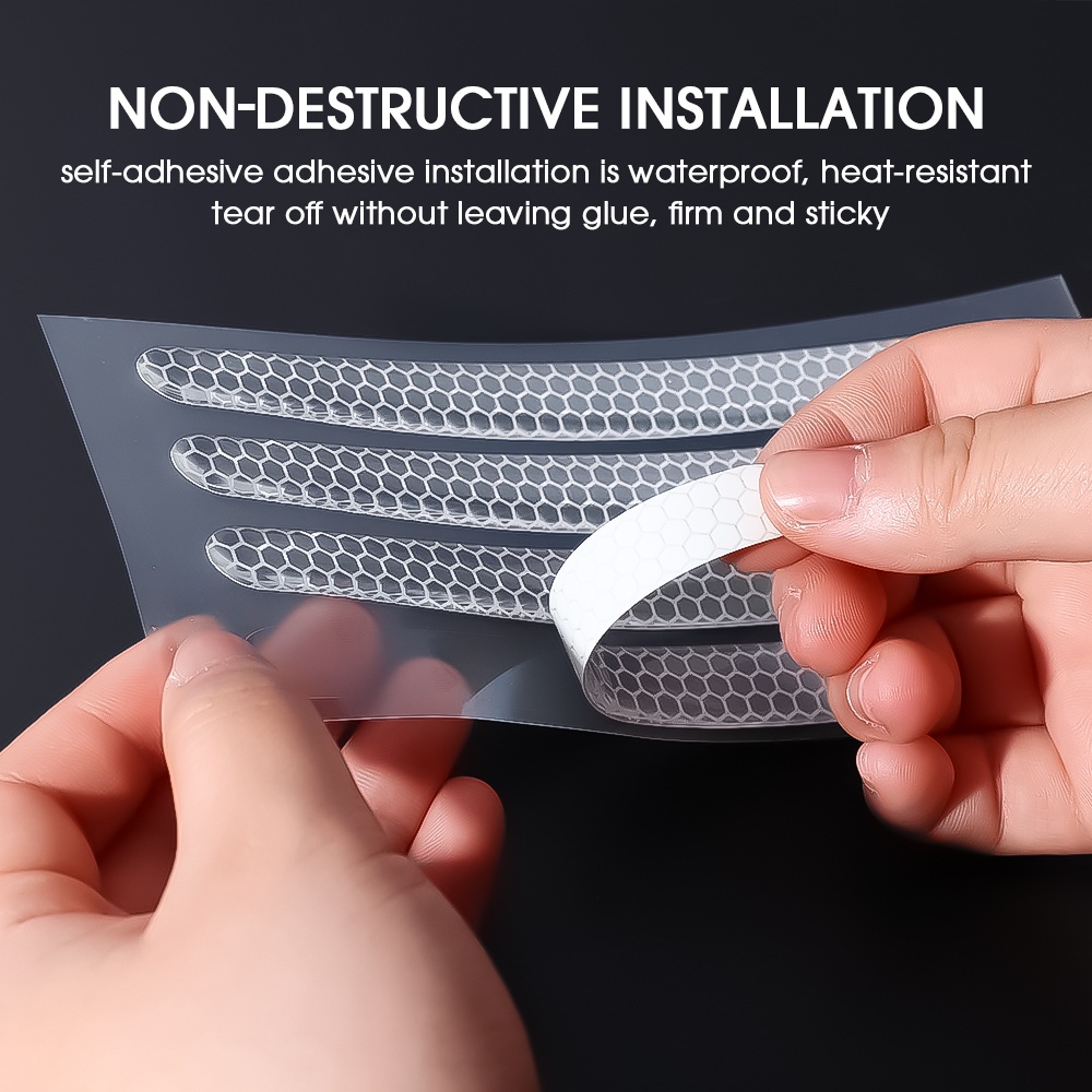 4pcs / Set Stiker Pelindung Handle Pintu Mobil Universal Bahan PVC Anti Gores