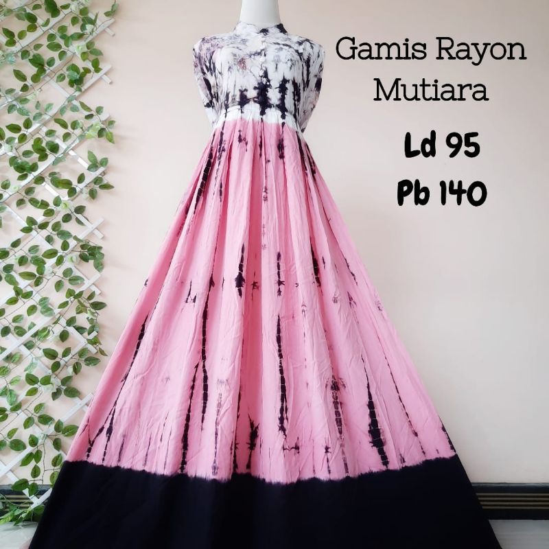 gamis twill rayon candimekar warna pink soft