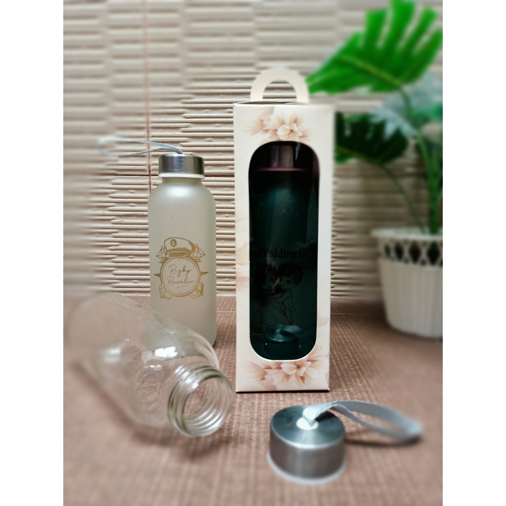 

Paper box termos tumbler botol kaca 7x7x21 souvenir pernikahan