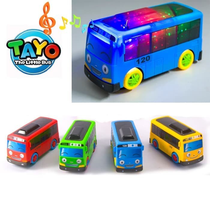 Mainan Anak Laki-laki 4 5 6 Tahun MOBIL BUS TAYO MUSIC LAMPU 17271 - KADO MAINAN ANAK COWO