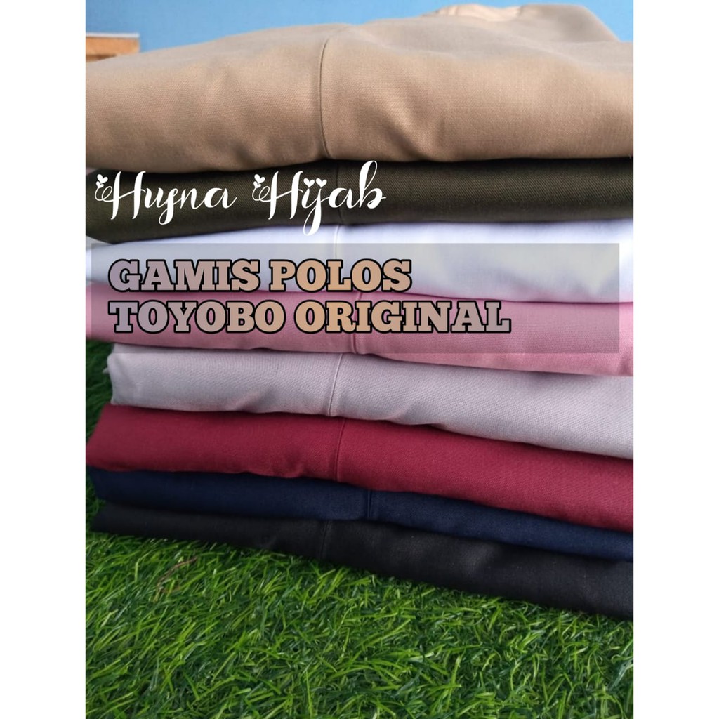 [BRAND HUSNA HIJAB]  Gamis Polos TOYOBO PREMIUM ElHusna / Gamis Toyobo Murah