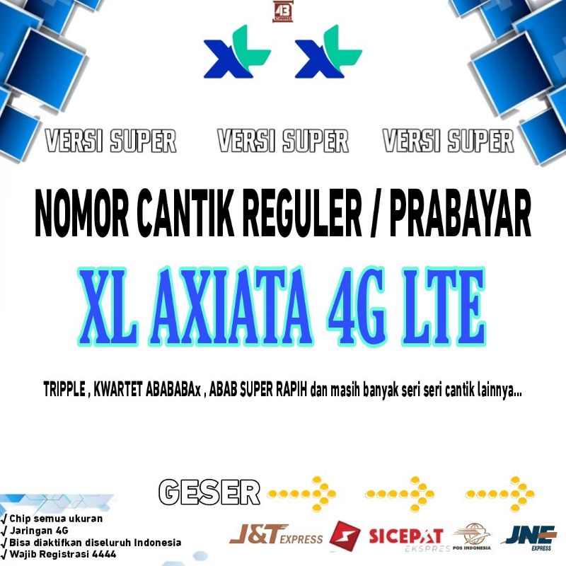 Nomer Cantik XL SUPER Nomor Cantik XL AXIATA 4GLTE SUPER ELEGANT