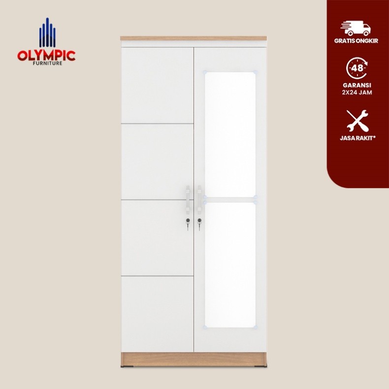 Olympic Lemari Pakaian 2 Pintu / Lemari Baju 2 Pintu / LP EERO 2P