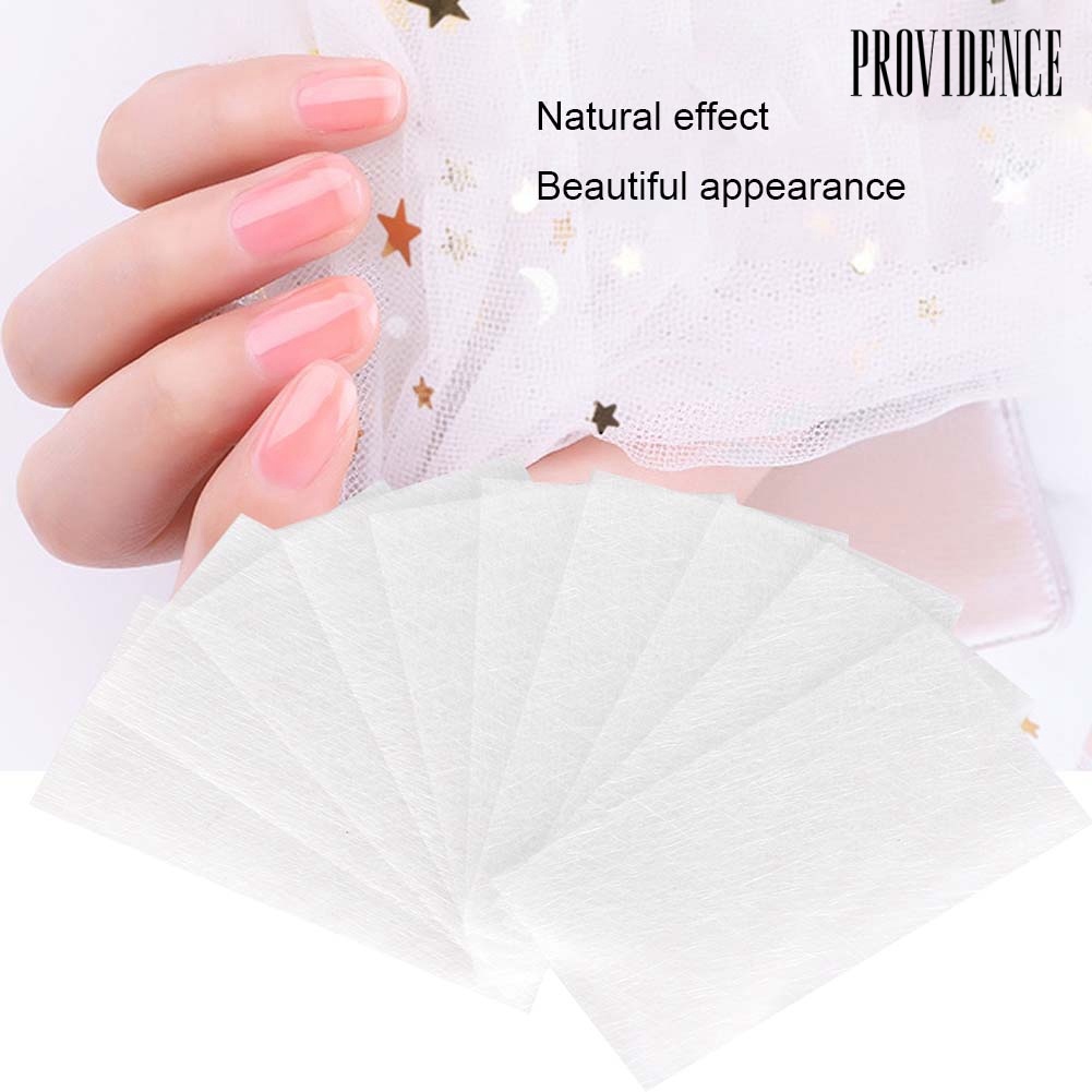 Providence 10Pcs No Paper Holder Quick Nail Art Extension Fiberglass Fiber Film Builder