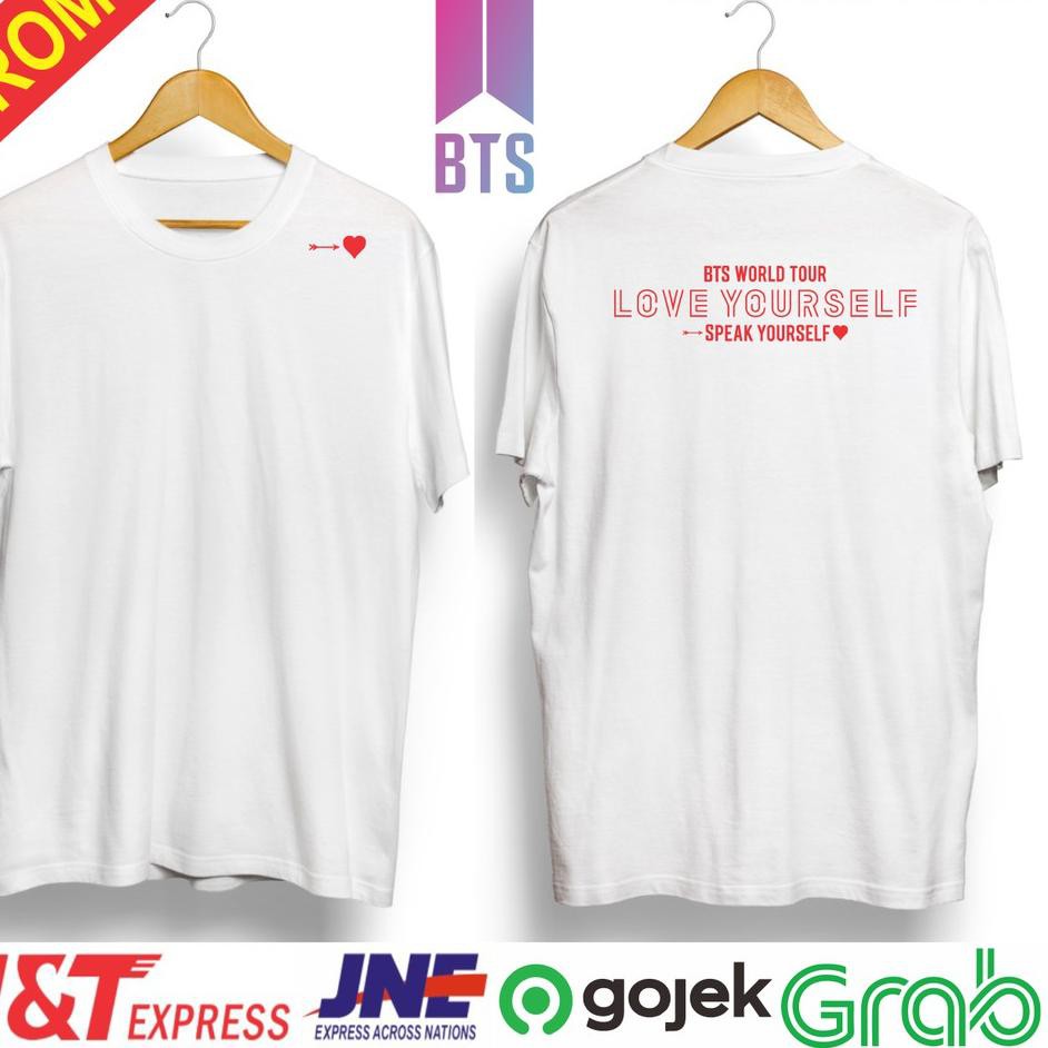 HOT SALE MURAH Kaos bts speak love yourself tour.. BAHAN kaos combed 30s