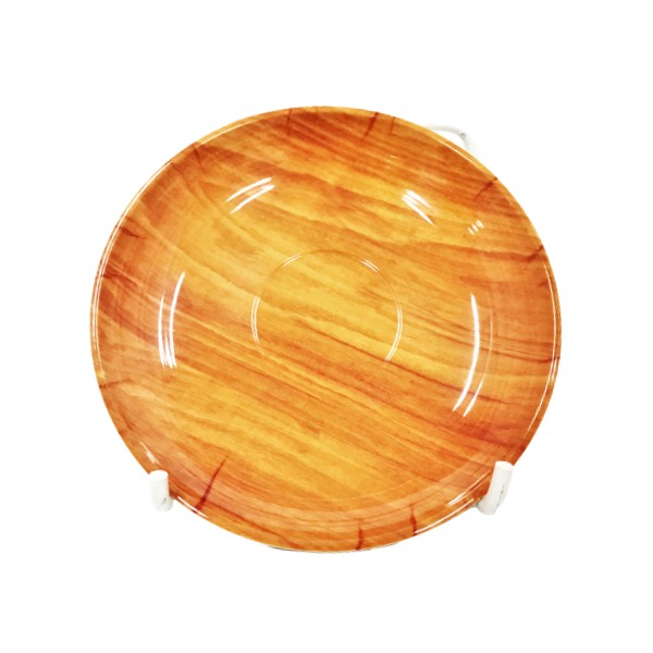 Onyx Centris Piring Bulat  Round Plate Natural Wood 6 