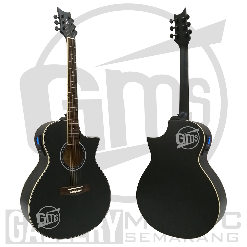 Gitar Akustik Elektrik Cort Lancip Equalizer Tuner Cowboy AW-5 Custom Paket Super Komplit