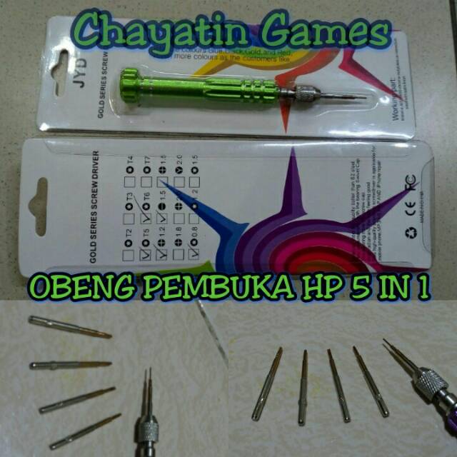 OBENG TOOLS PEMBUKA IPHONE / HP / PONSEL ( Obeng  HP 5 IN 1 )