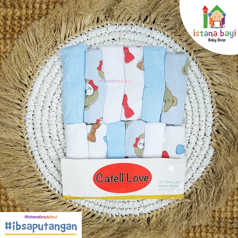 Catell Love Sapu Tangan 8in1 Boy &amp; Girl  / WASH CLOTH / SAPUTANGAN / WASHCLOTH