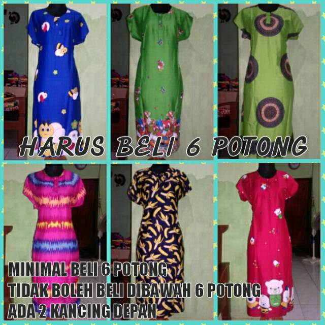 DASTER MIDI KANCING - (minim beli 6) grosir daster murah-daster busui-daster midi busui-daster midi