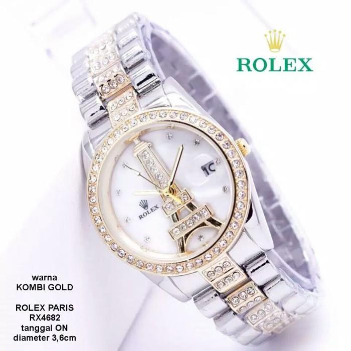 Bagus jam tangan wanita RX T4682 PARIS RANTAI - KOMBI GOLD Dijamin