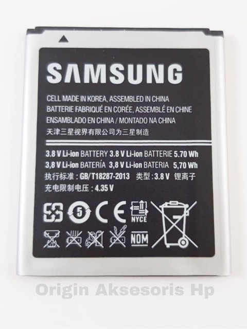 Baterai Samsung i8160 i8190 Ace2 S3mini J1 mini Original SEIN 100% (BUKAN OEM) dc 88