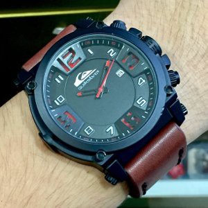 Jam Tangan Pria   cowok Quiksilver Tali Kulit Sport Berkualitas