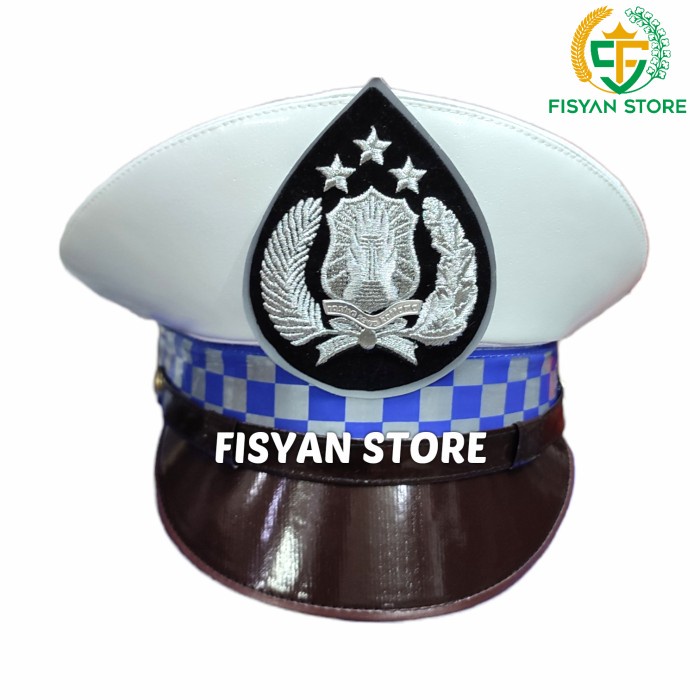 Topi Pet Polisi Lalu Lintas Bintara | Topi Pet Polantas Bintara