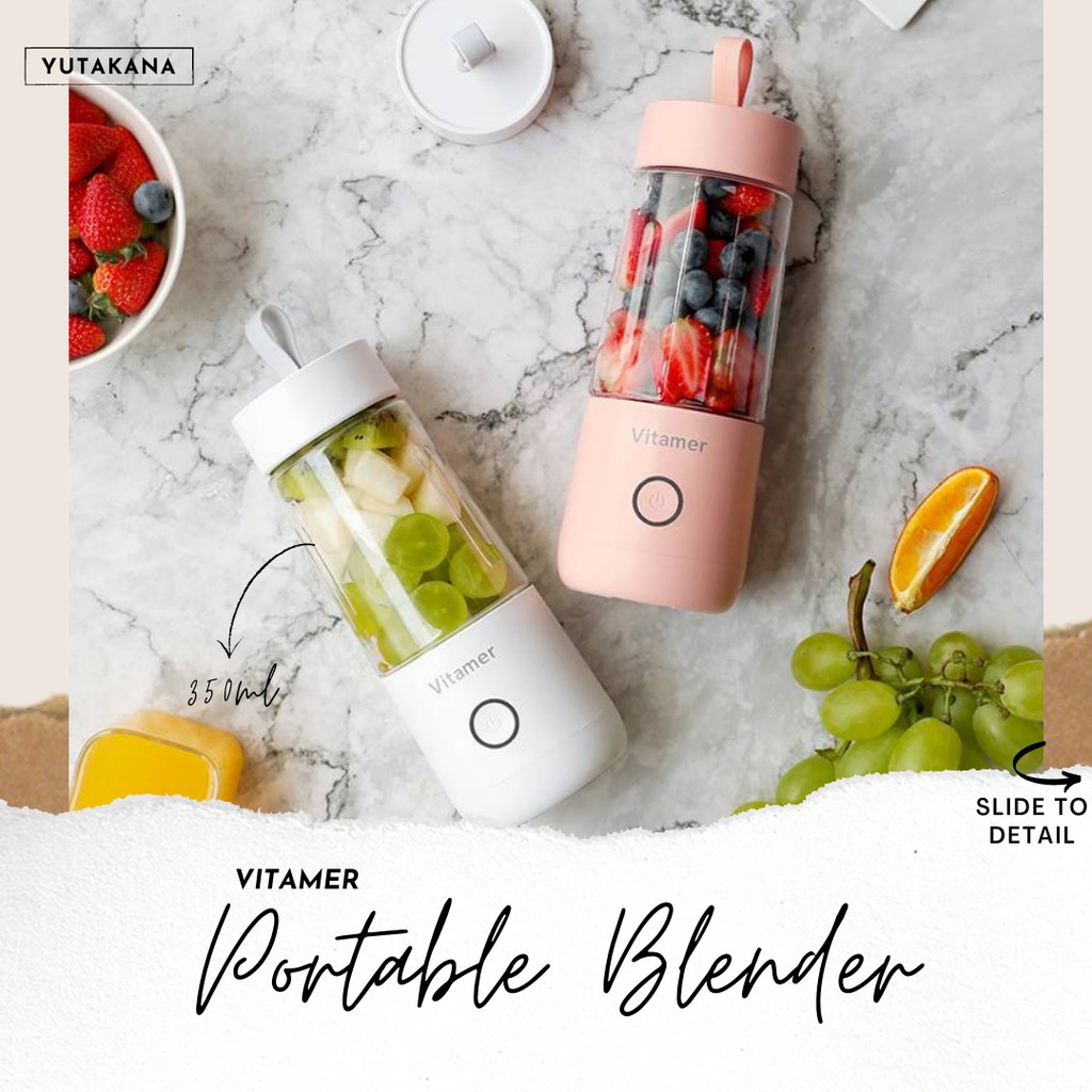 Jual VITAMER BLENDER PORTABLE 350ML ORIGINAL Blender Juice mini USB 4