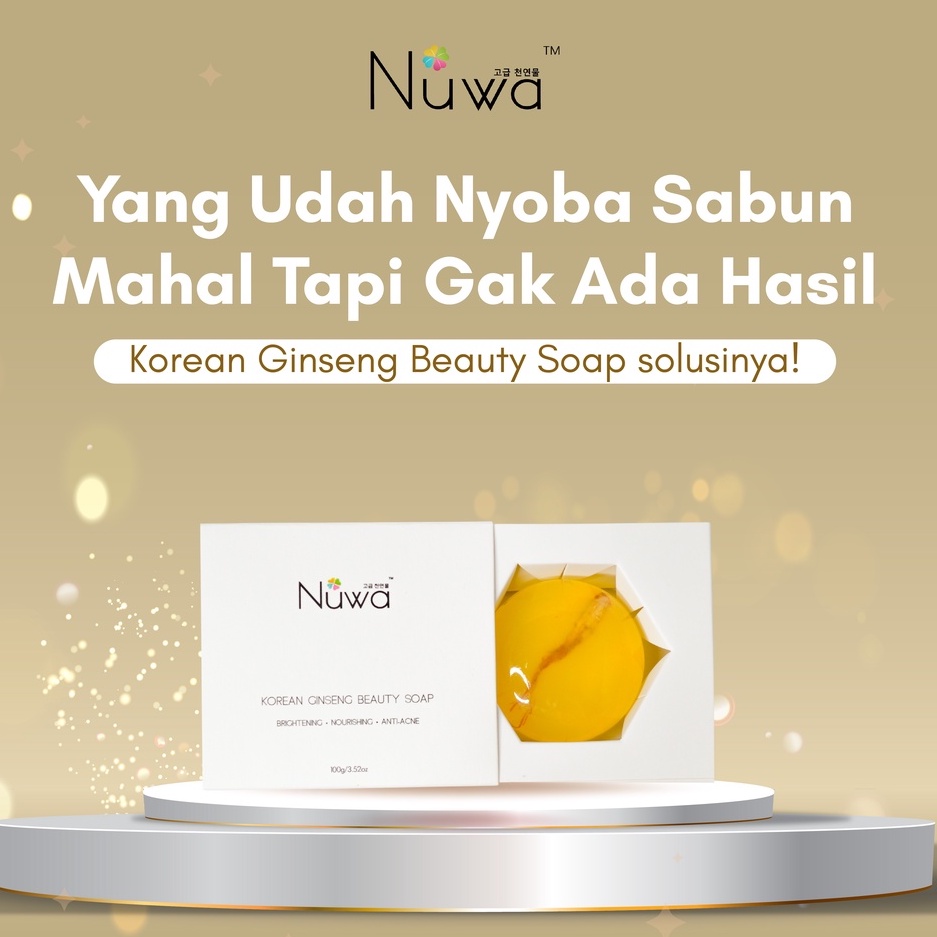 NUWA Korean Ginseng Beauty Soap / Sabun Ginseng Korea - Brightening - Nourishing - Anti Acne