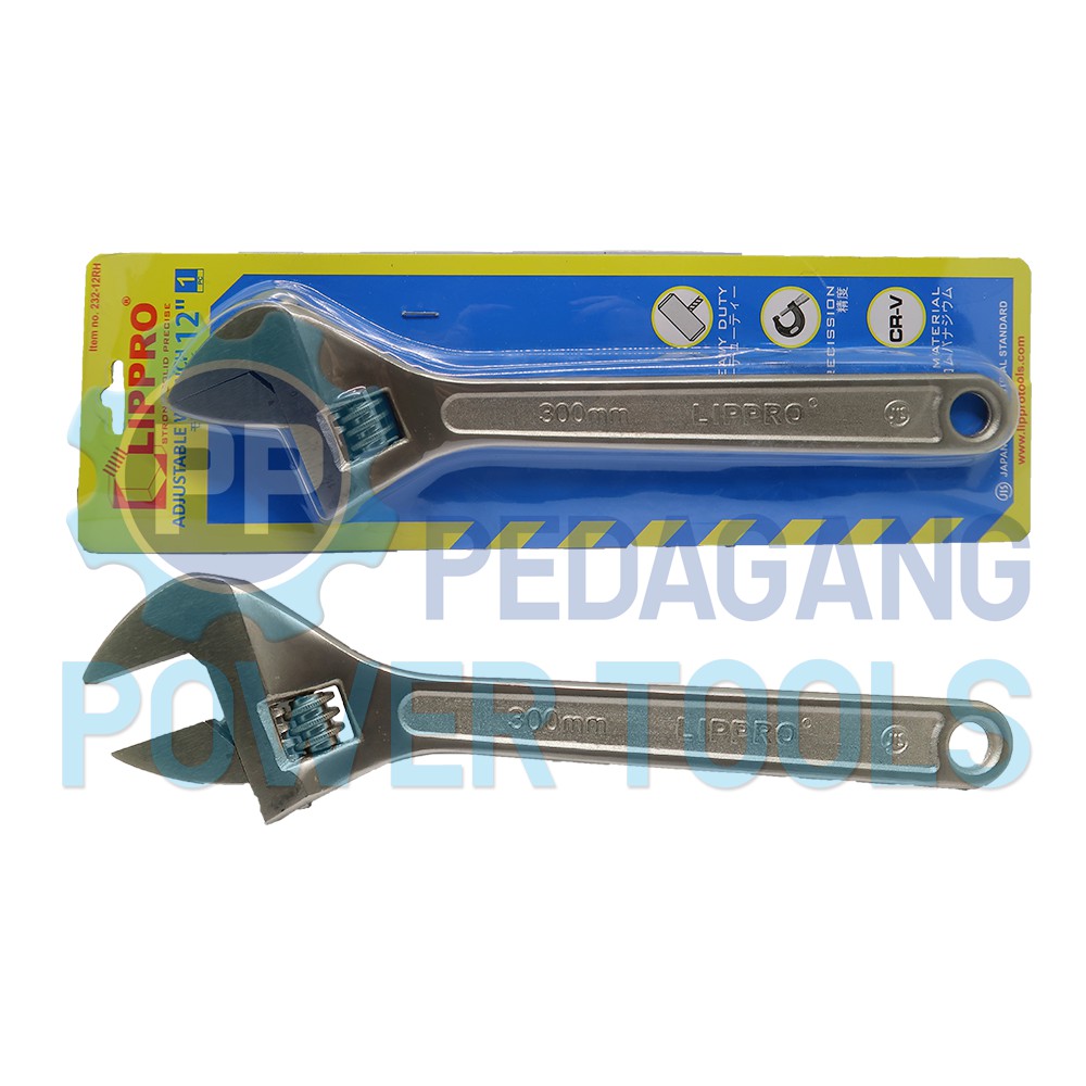 LIPPRO 232-12RH KUNCI INGGRIS 12 INCH ADJUSTABLE WRENCH BAGO 300MM PAS