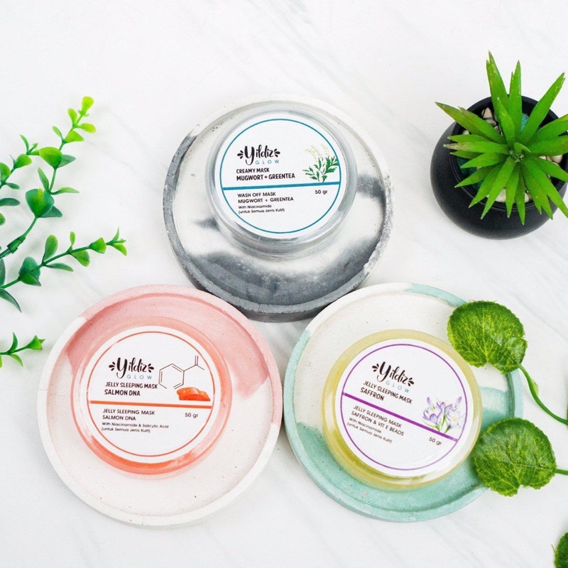 Free gift✅ YILDIZGLOW SLEEPING MASK SALMON DNA || jelly Sleeping Mask Yildiz Glow || Masker DNA Salm